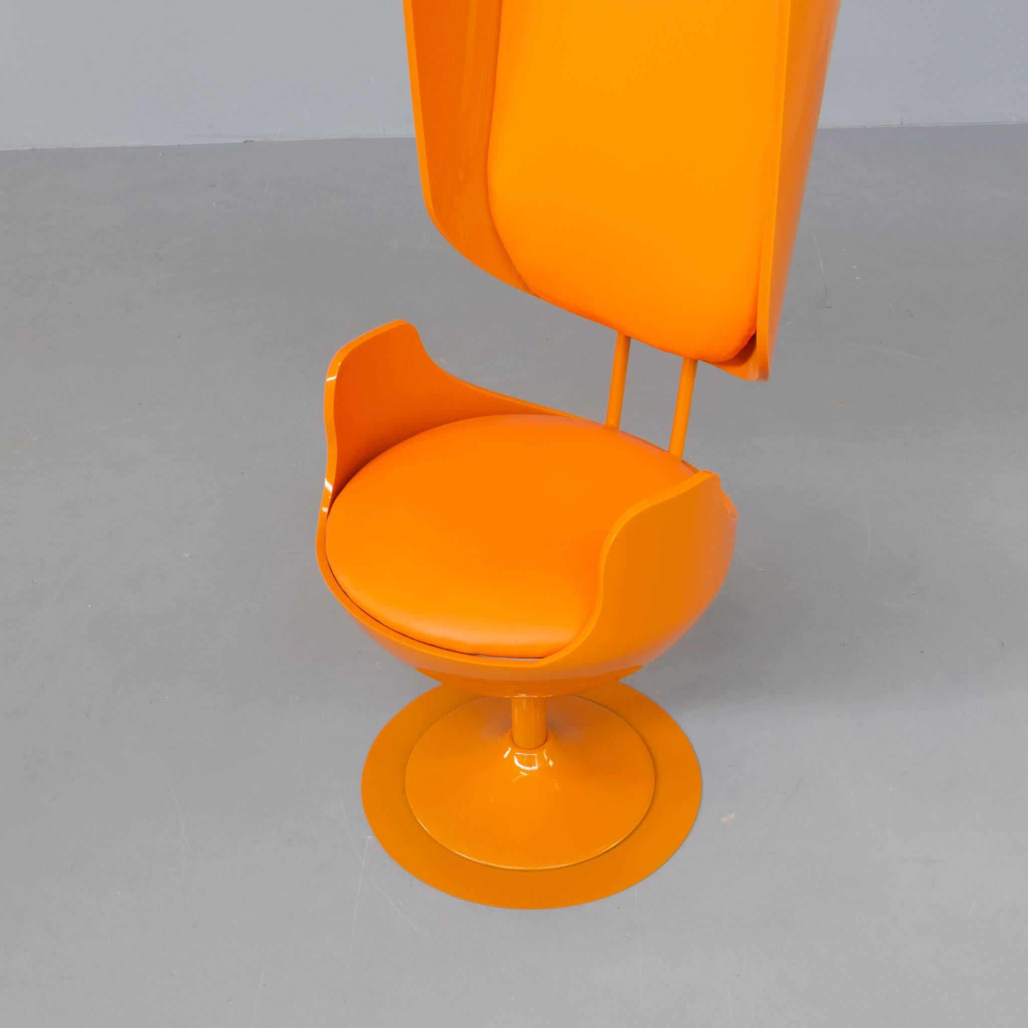 Merel Bekking ‘Scientifically’ Orange Swivel Chair For Sale 1