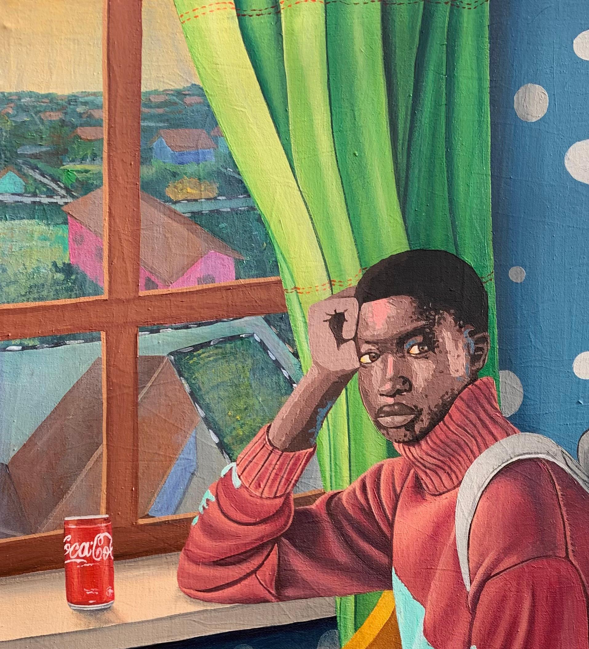 School Boy - Painting by Merenini Williams