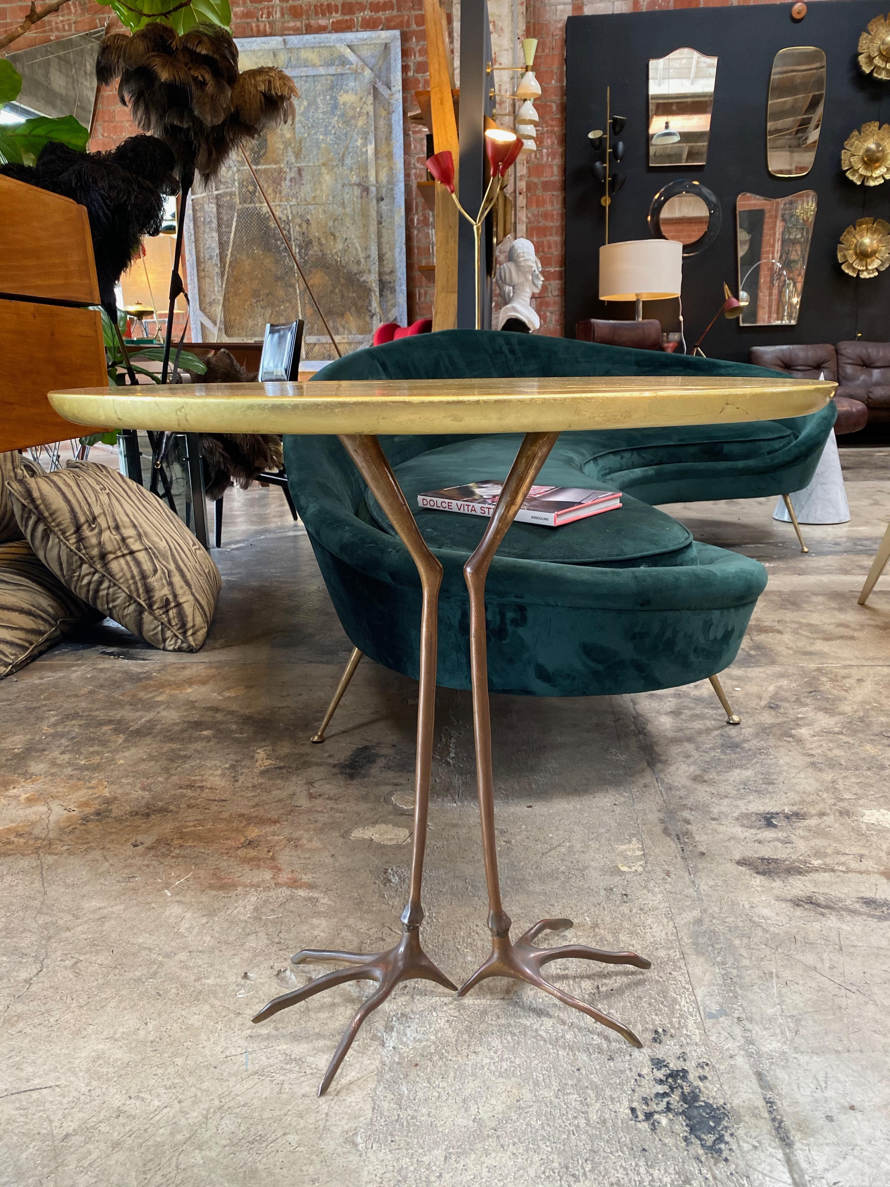 Post-Modern Meret Oppenheim Bronze 'Traccia' Coffee Table, Italy, 1972