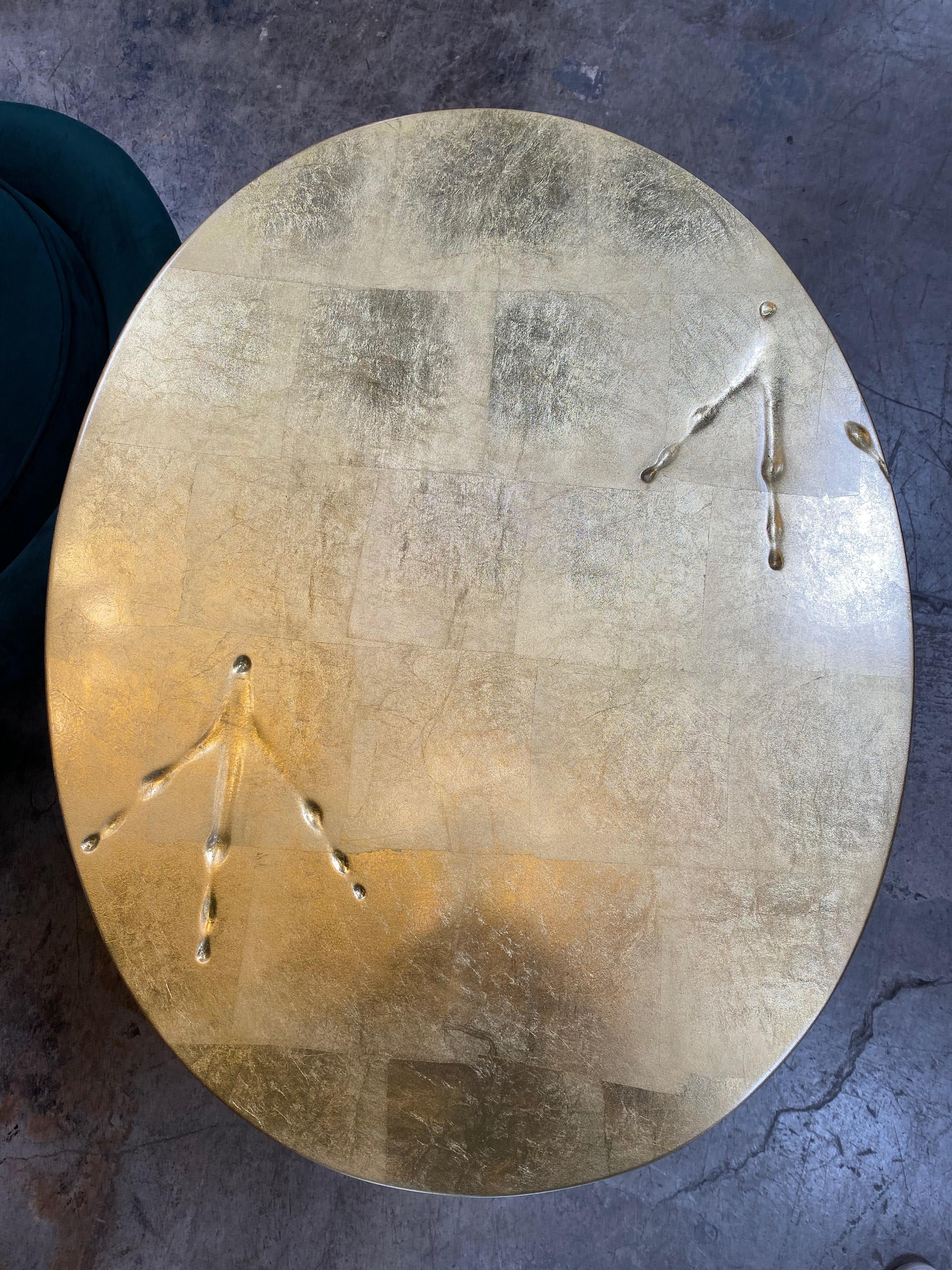 Italian Meret Oppenheim Bronze 'Traccia' Coffee Table, Italy, 1972