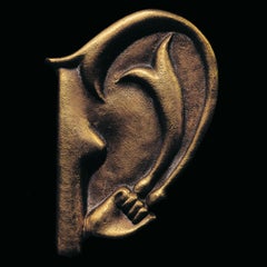 Das Ohr von Giacometti:: 1977:: Bronzeskulptur:: Surrealismus des 20