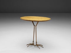 Meret Oppenheim 'Traccia' Coffee Table in Gilded Wood and Brass