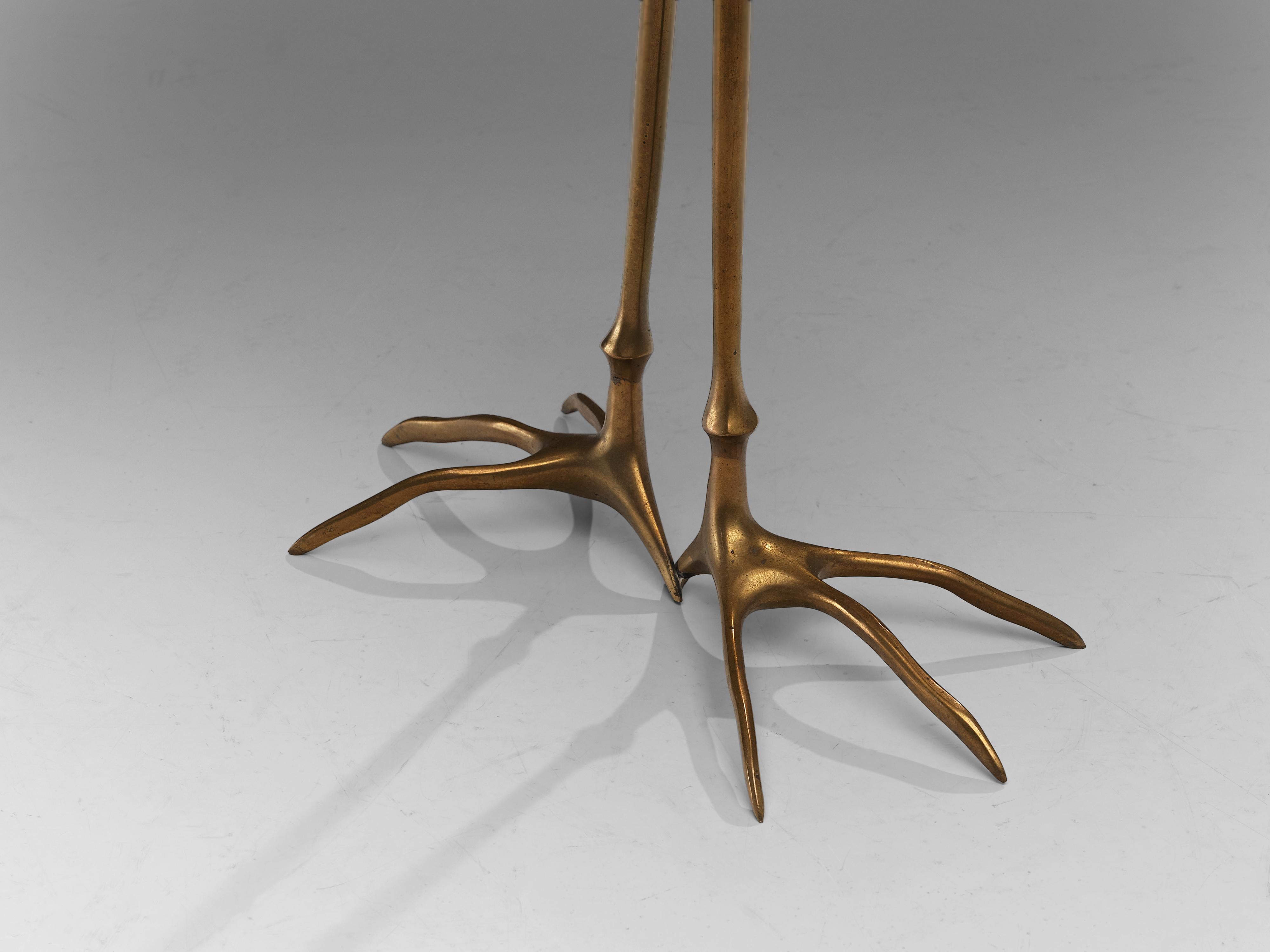 Meret Oppenheim 'Traccia' Coffee Table in Gilded Wood and Brass  In Good Condition In Waalwijk, NL