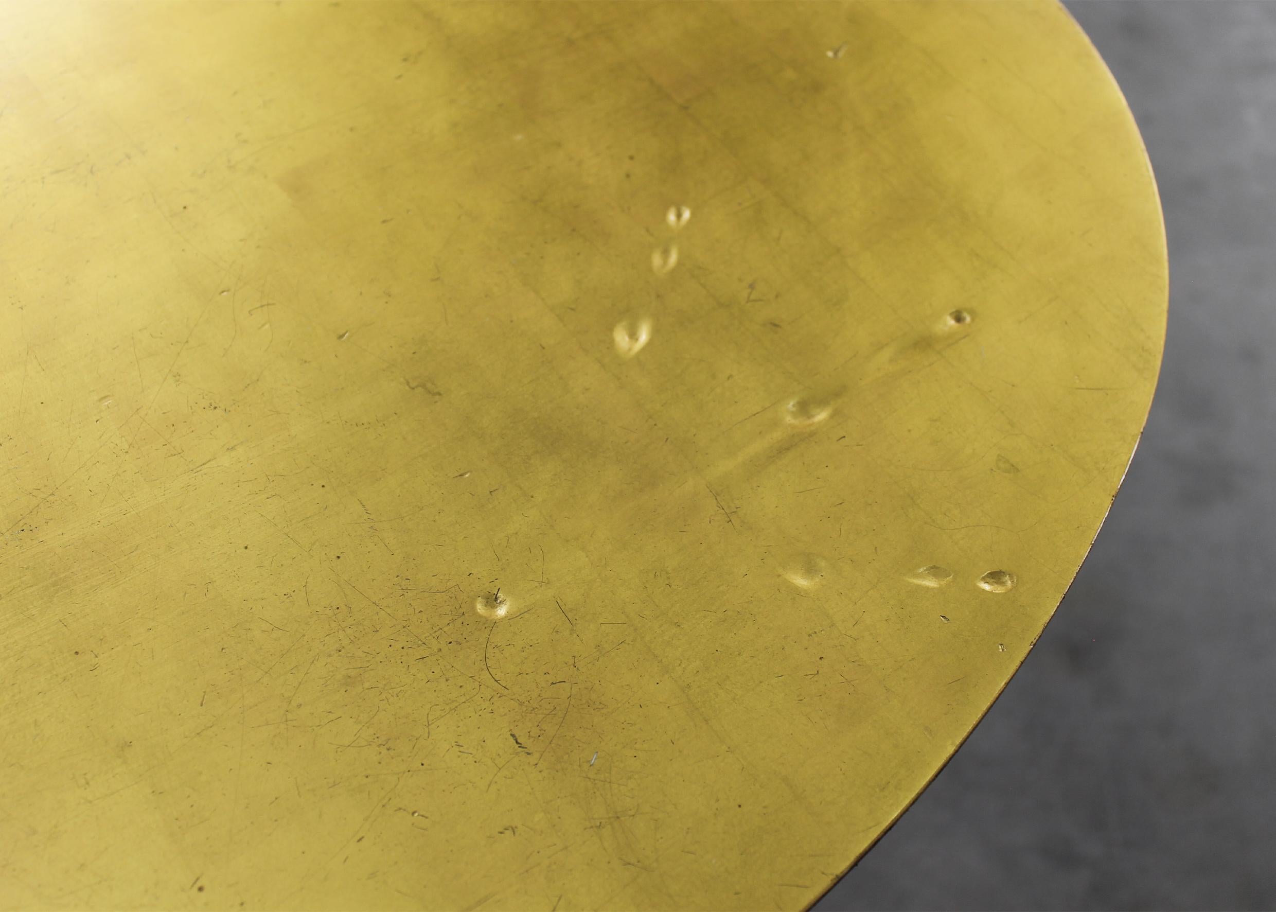 Meret Oppenheim Traccia Beistelltisch aus Holz mit Blattgold und Bronze von Gavina, 1980er Jahre im Angebot 6