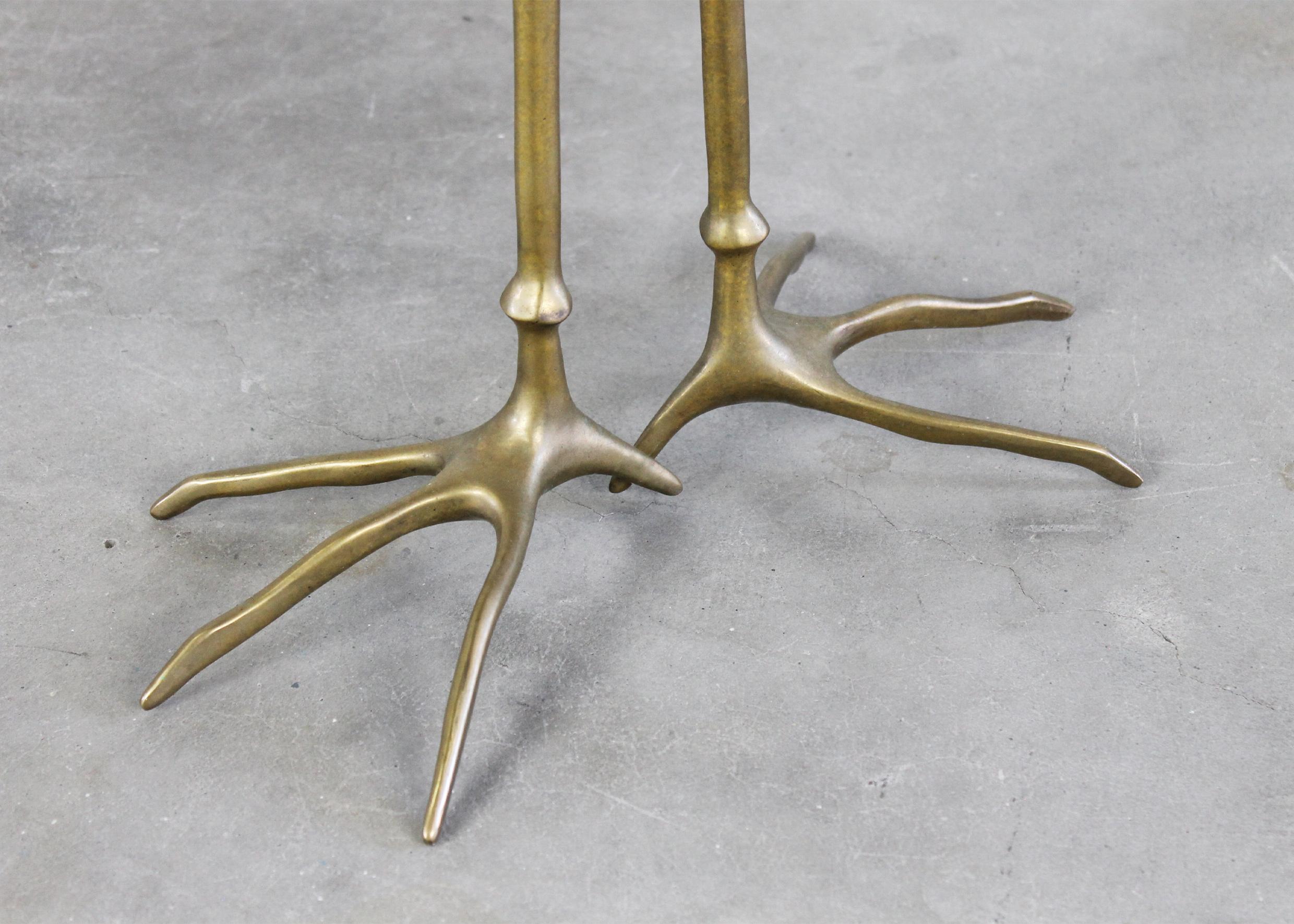 Meret Oppenheim Traccia Beistelltisch aus Holz mit Blattgold und Bronze von Gavina, 1980er Jahre im Angebot 7