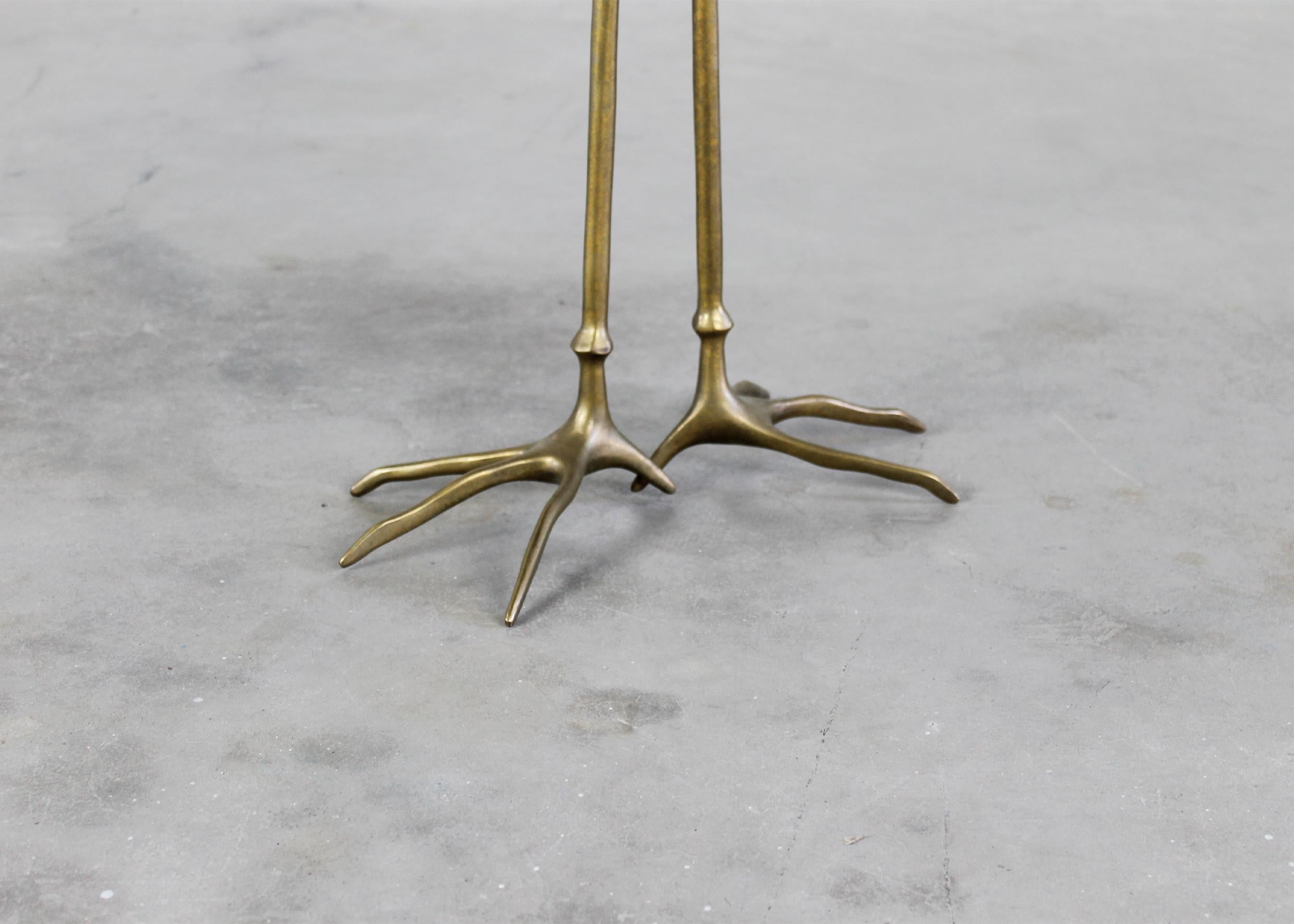 Meret Oppenheim Traccia Beistelltisch aus Holz mit Blattgold und Bronze von Gavina, 1980er Jahre im Angebot 8