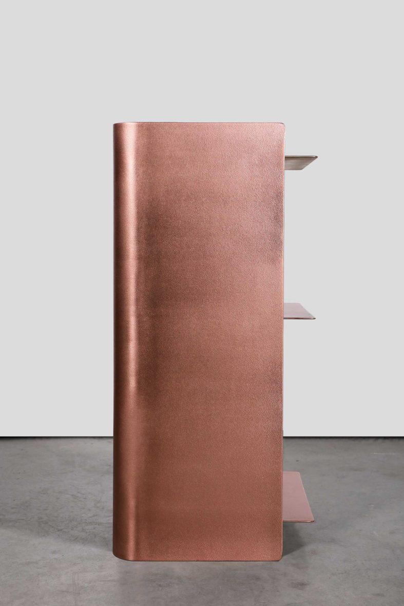 Hand-Crafted Marcin Rusak, Merging Metals Drinks Cabinet 83-2, in Aluminium / Bronze / Zinc