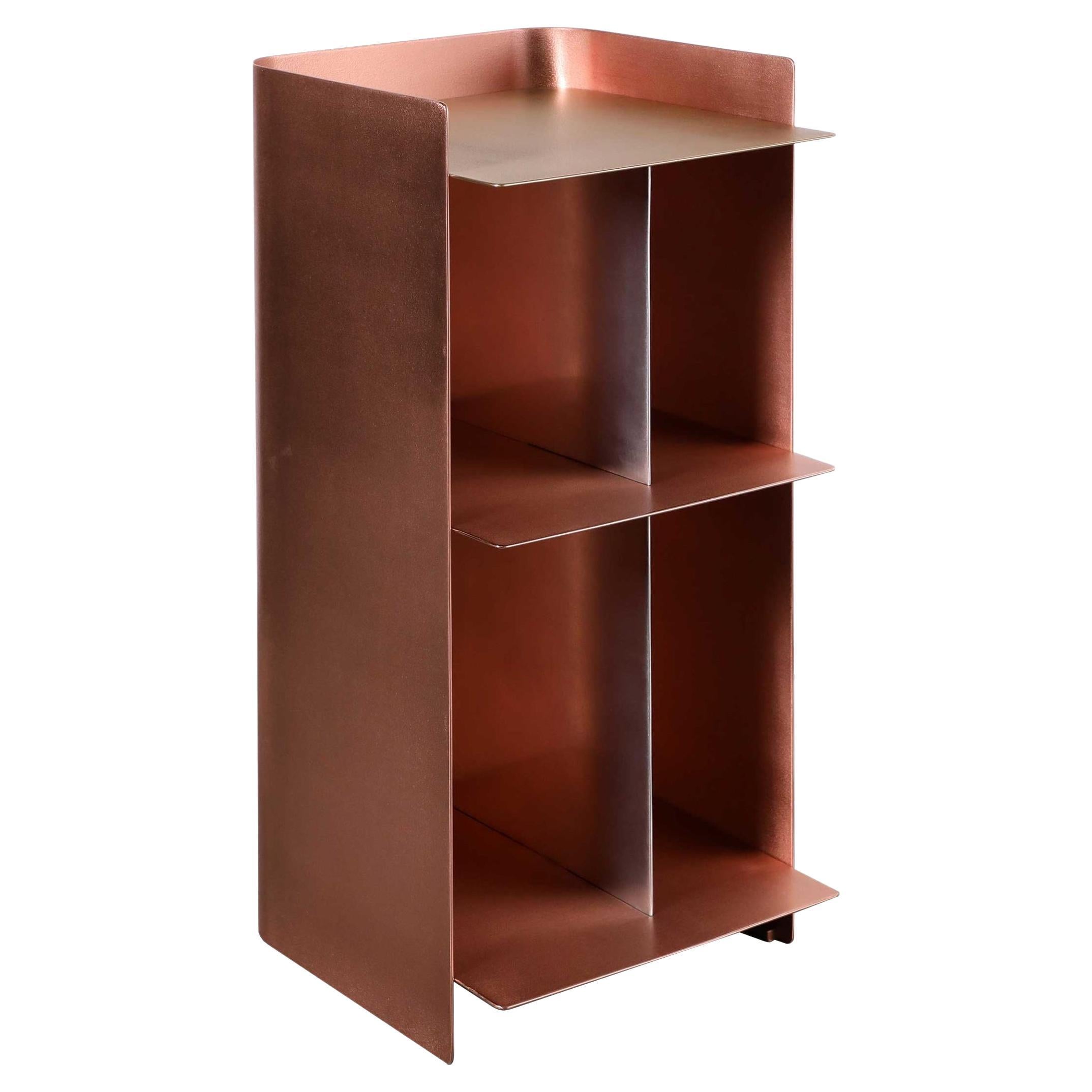 Marcin Rusak, Merging Metals Drinks Cabinet 83-2, in Aluminium / Bronze / Zinc For Sale