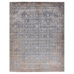 MERGIS Tapis noué à la main en couleurs Dusky Rose, Grey et Ecru par Hands