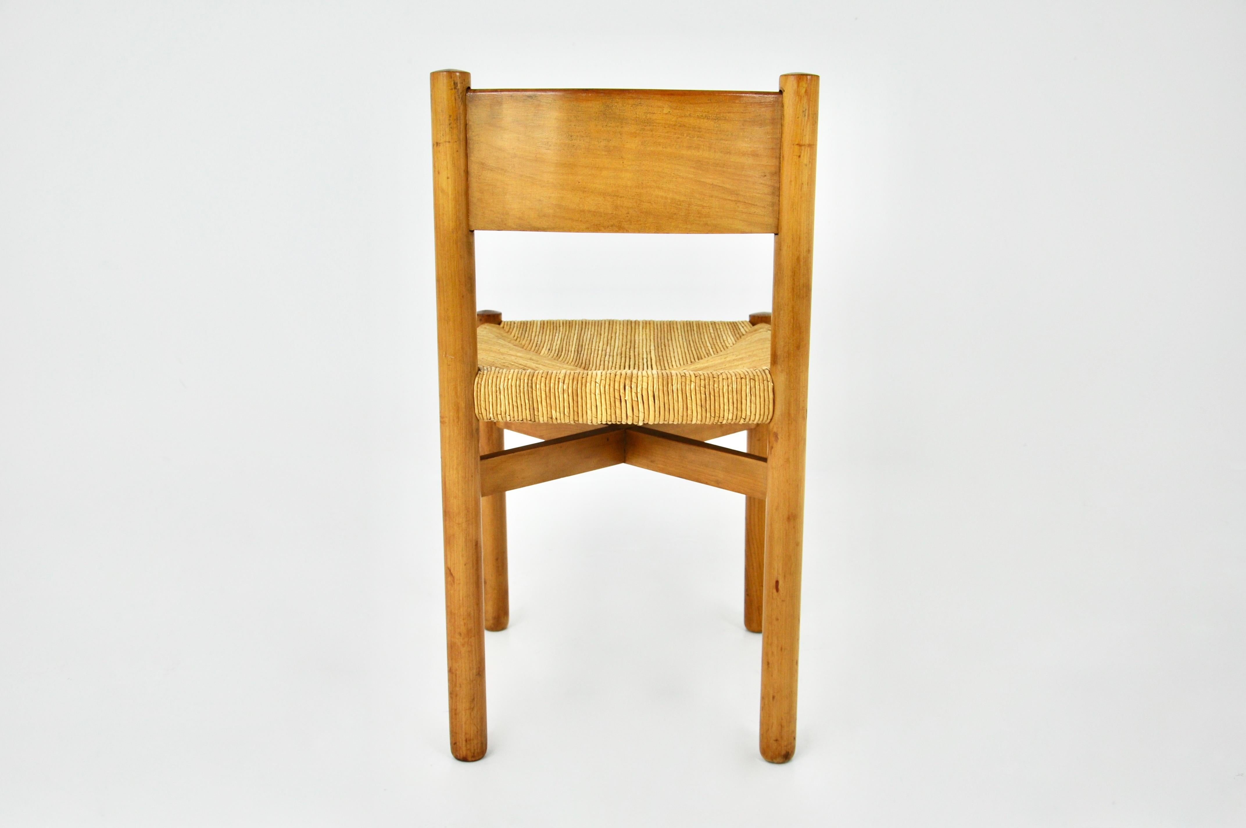Meribel chair by Charlotte Perriand for Steph Simon, 1950s In Good Condition In Lasne, BE