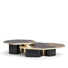 Merida Black Marble Set of 2 Coffee table