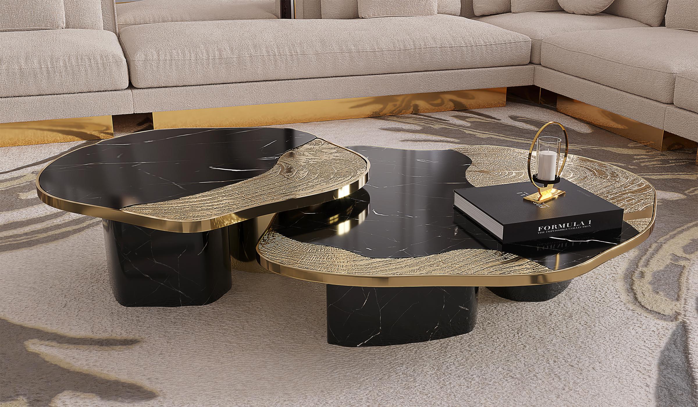 Merida Marmor 2er-Set Couchtisch im Angebot 2