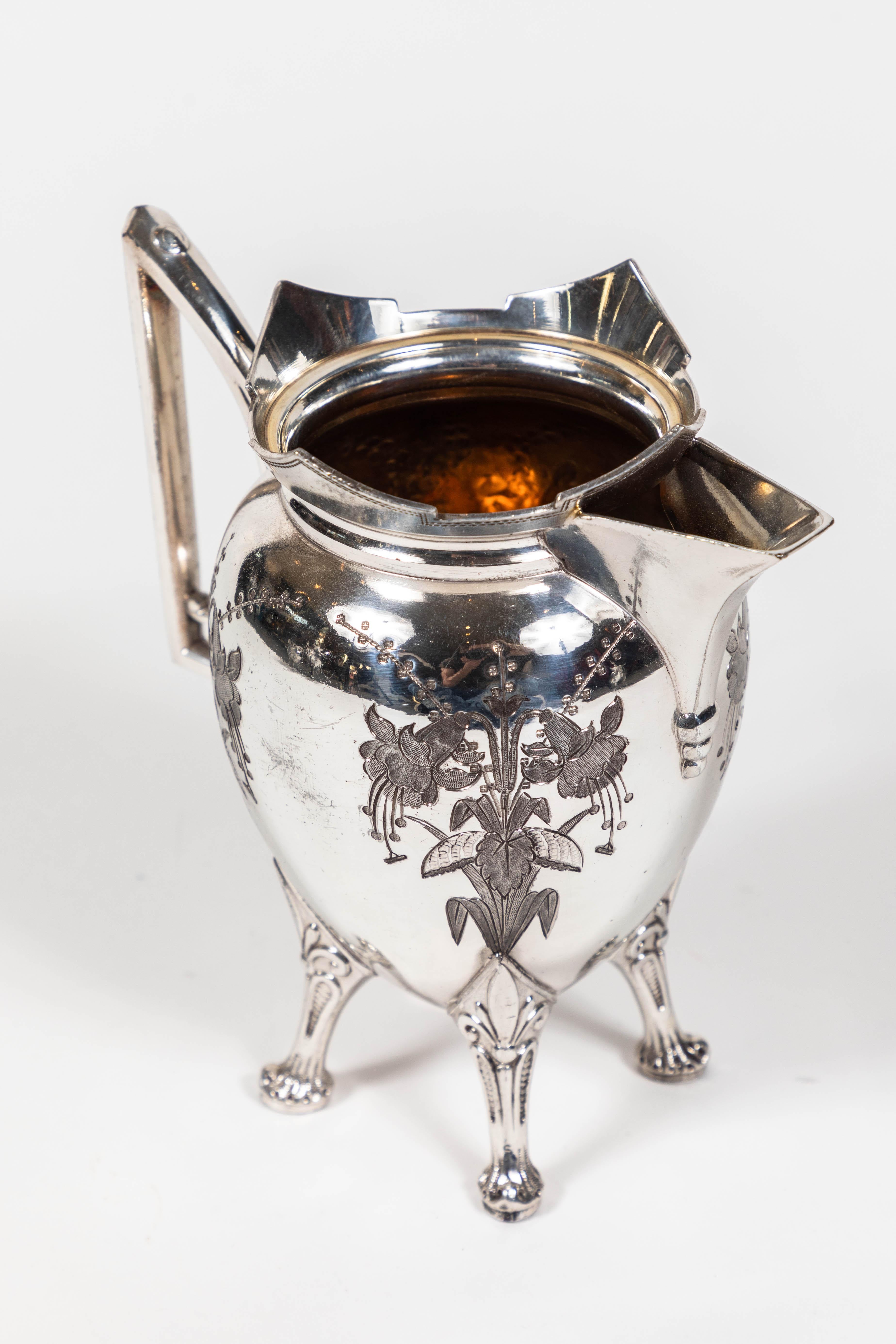 Placcato argento Set da caffè in argento vittoriano di Meriden Britannia Company in vendita