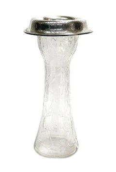 Meriden Britannia Sterling Silver and American Brilliant Cut Glass Vase, c.1900