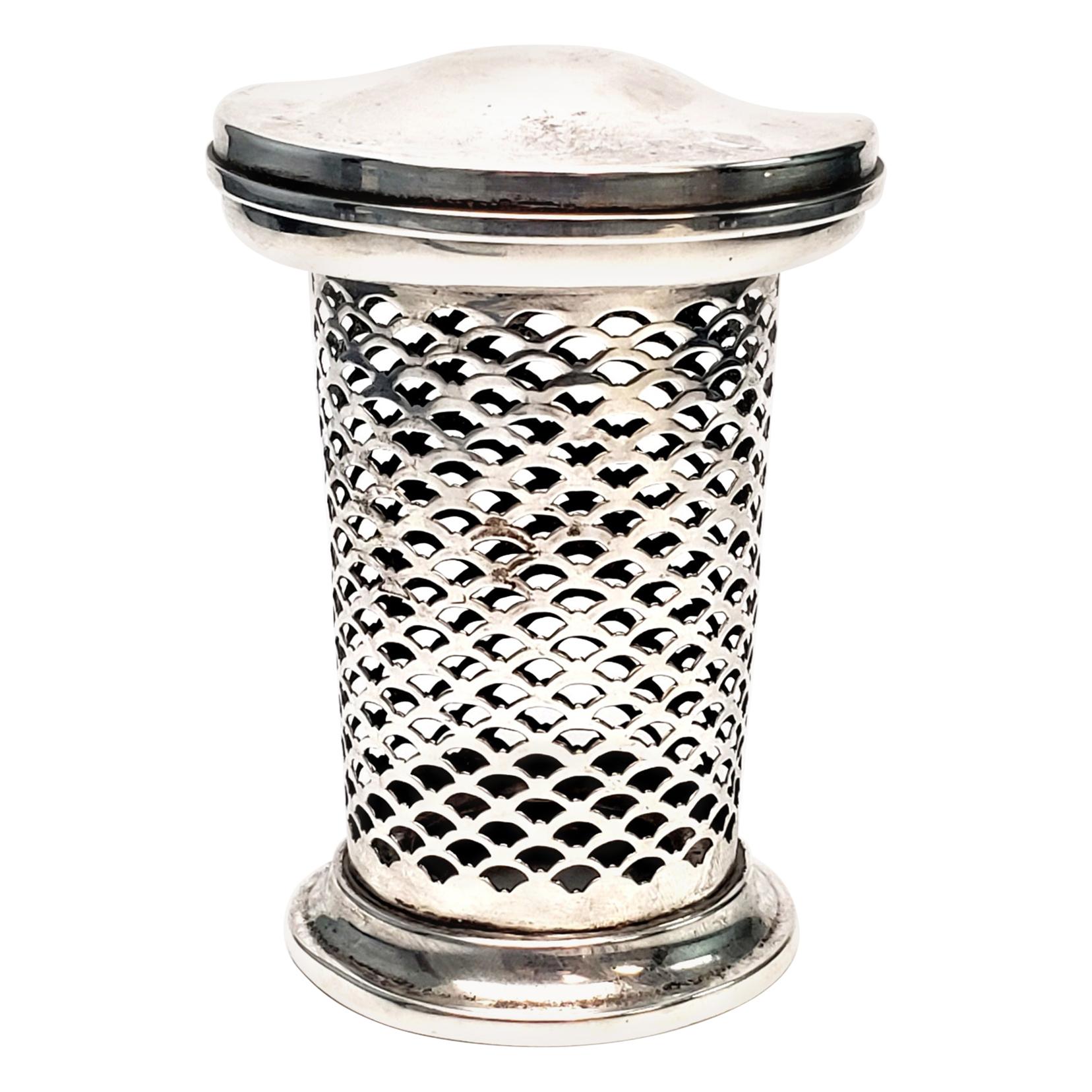 Meriden Brittania Co. Reticulated Sterling Silver Jar, No Insert