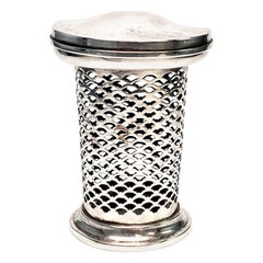 Vintage Meriden Brittania Co. Reticulated Sterling Silver Jar, No Insert