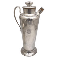 Antique Meriden for International Sterling Silver Cocktail Shaker in Mid-Century Modern 