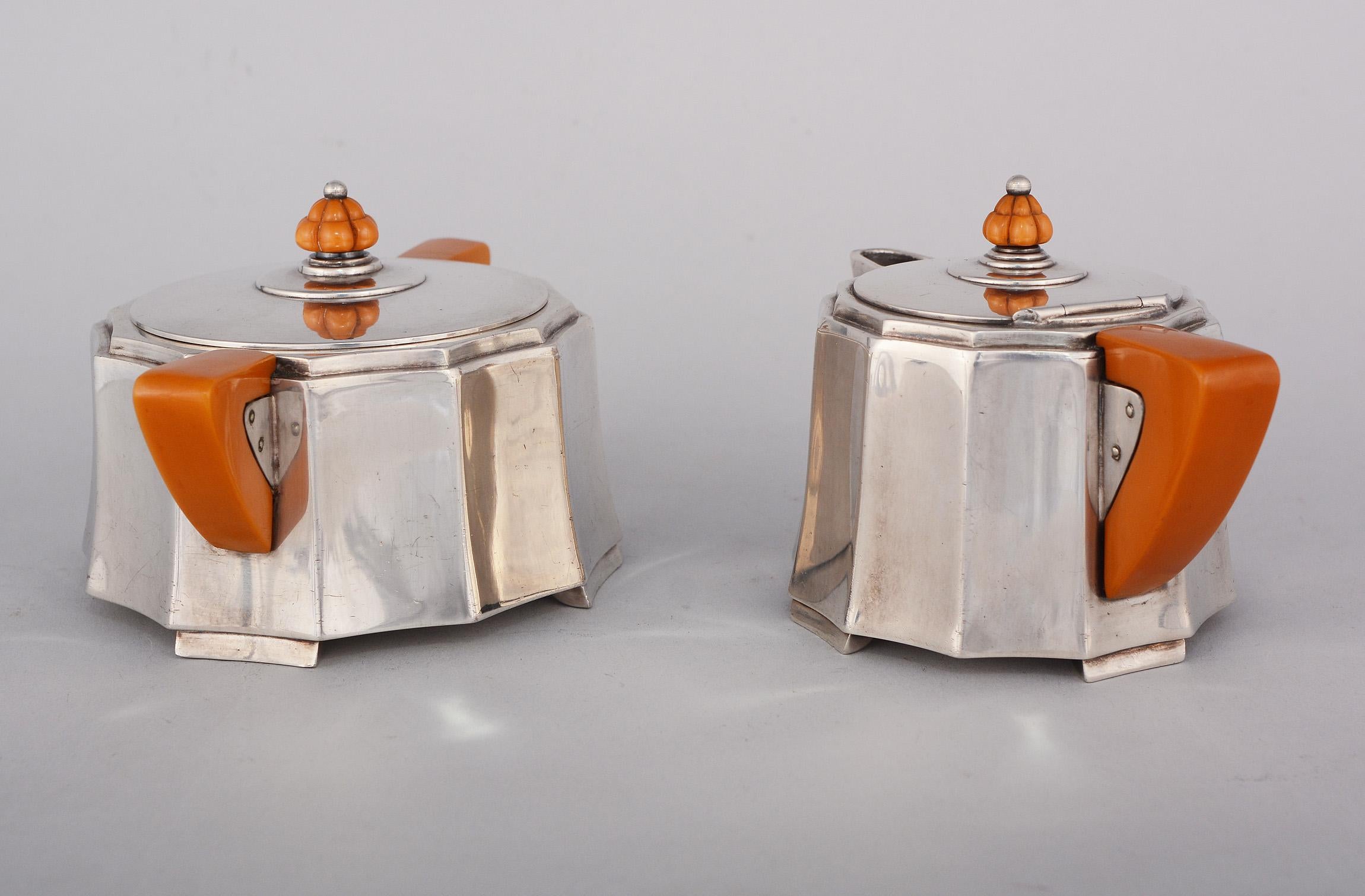 Meriden Silver Plate Company Art Deco Tea Set 5