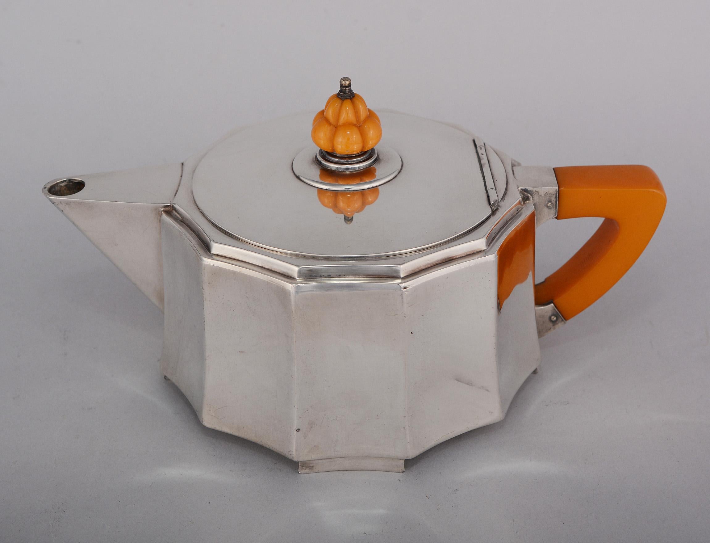 Meriden Silver Plate Company Art Deco Tea Set 2