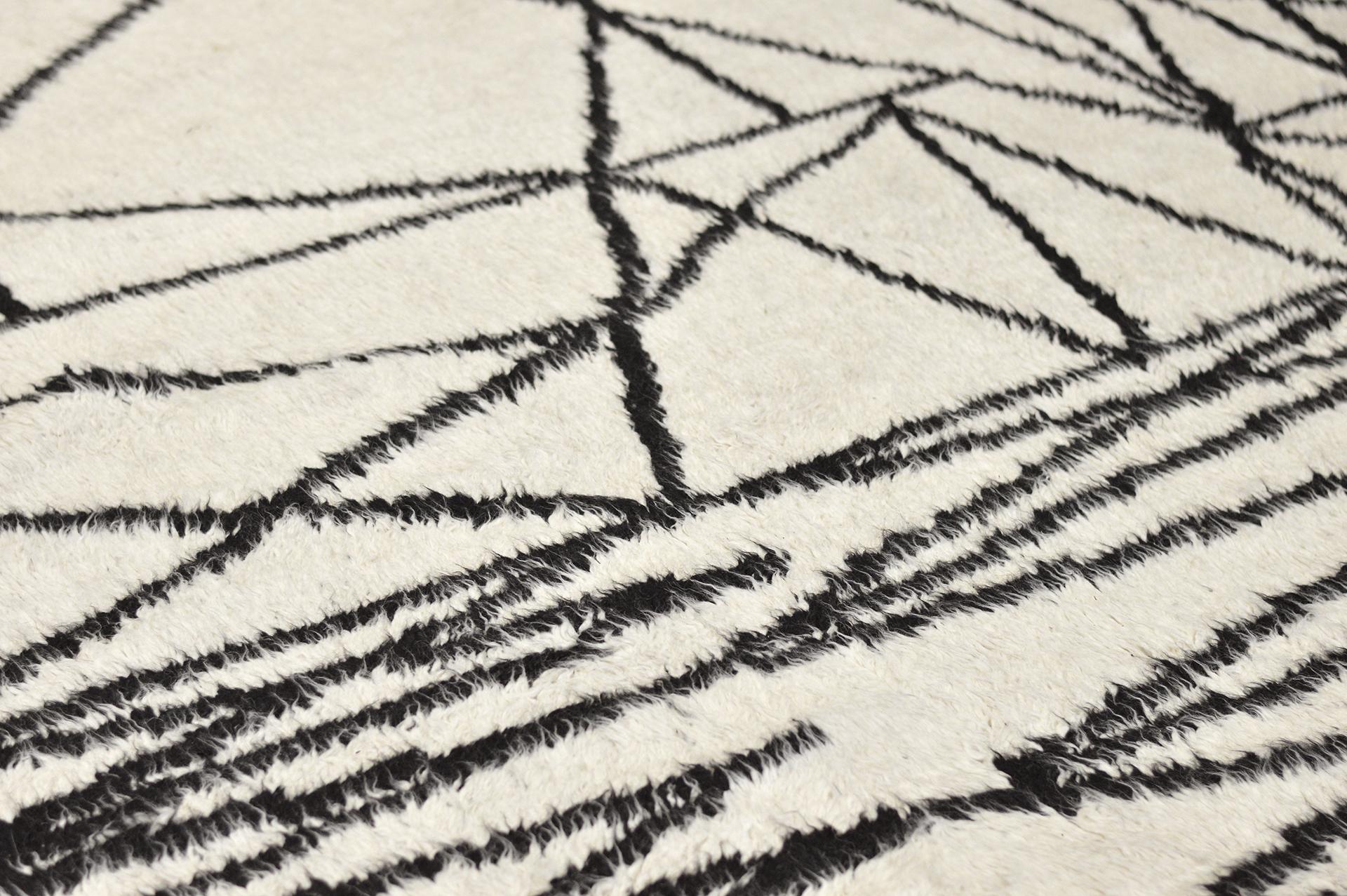 Noué à la main Meridian de Liesel Plambeck:: tapis abstrait d'inspiration Art déco des années 1930 en vente