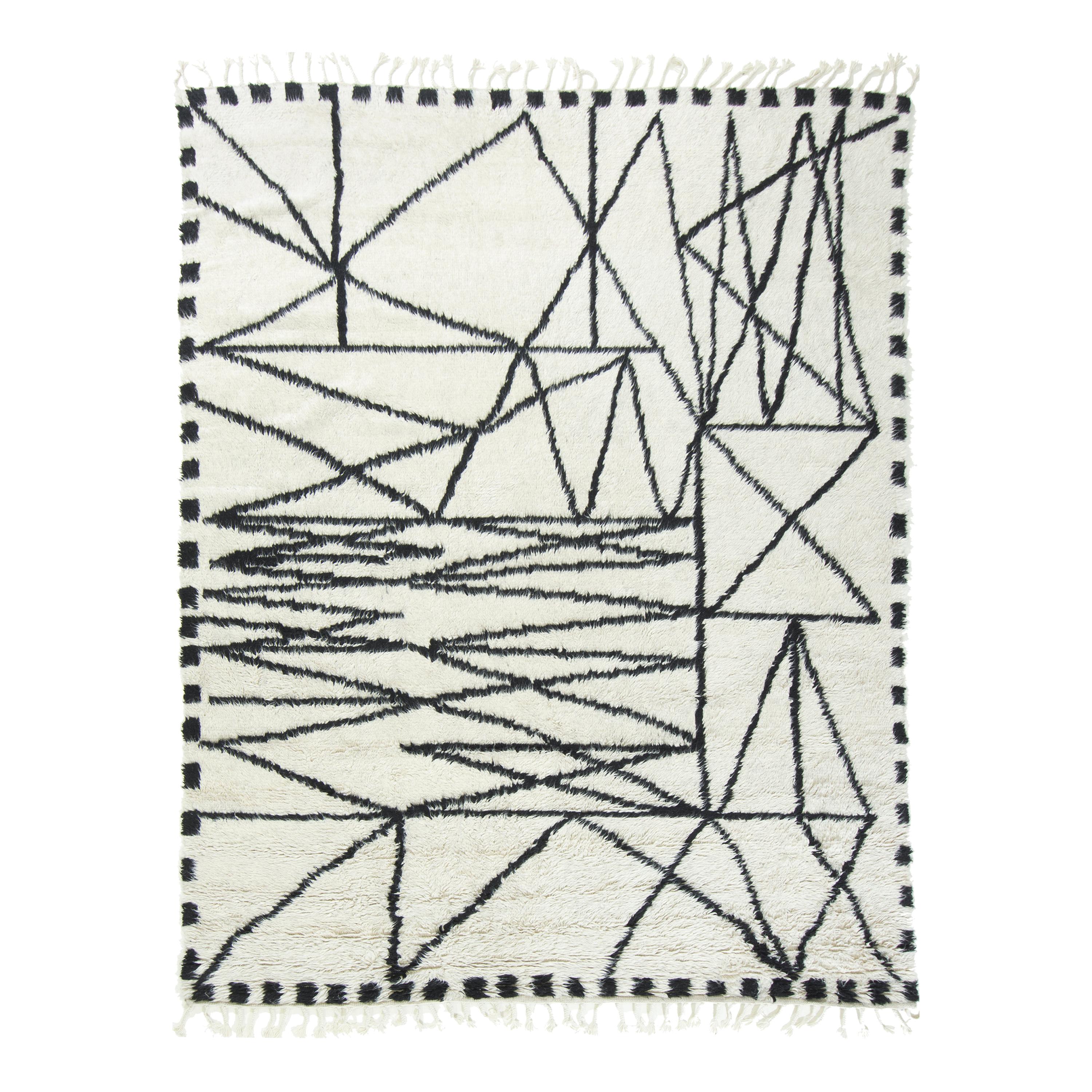Meridian by Liesel Plambeck, Abstract 1930s Art Deco Inspired Rug For Sale