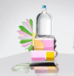 Meridian Glass Bell, Hand-Sculpted Contemporary Crystal