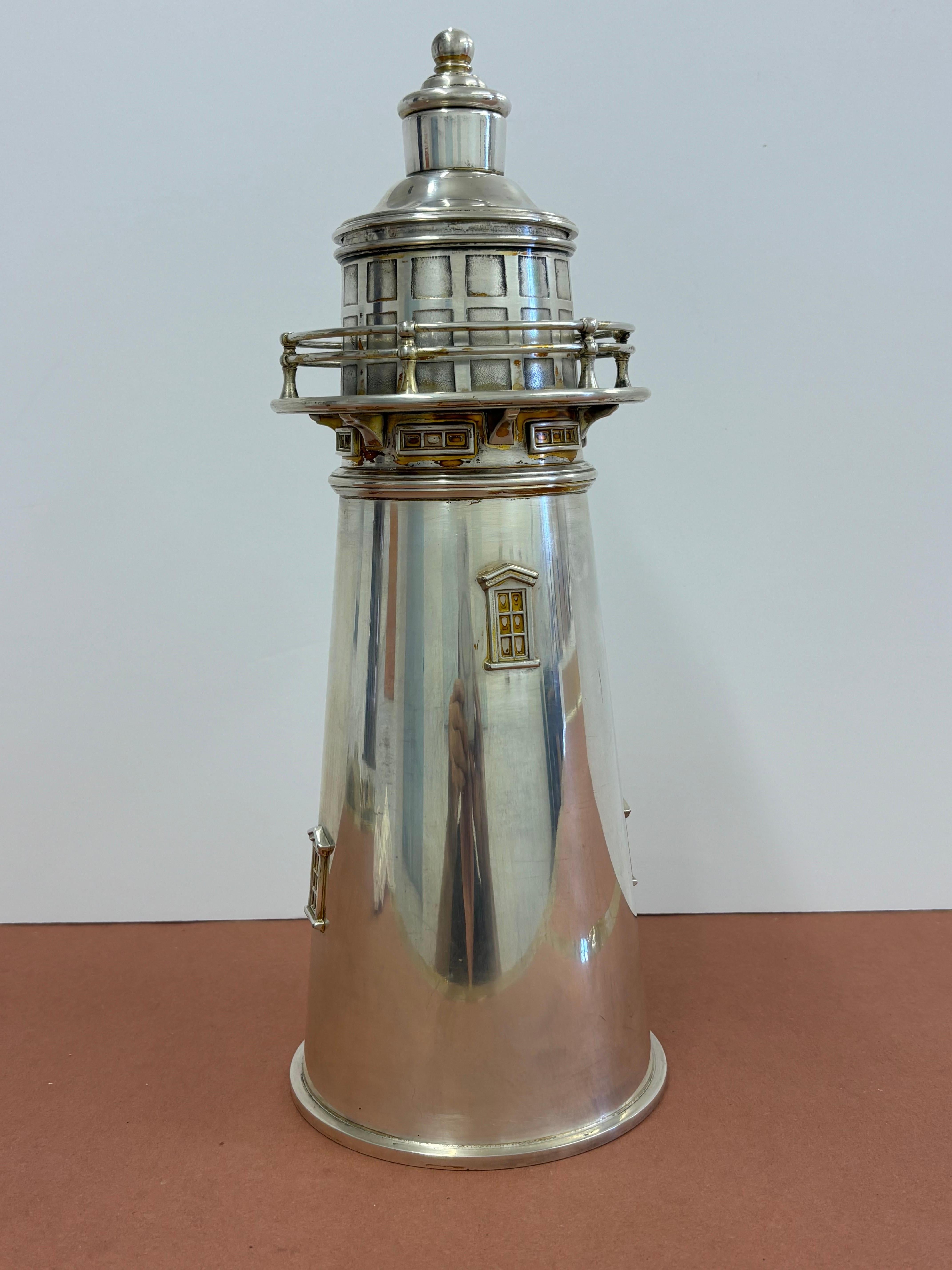 Meridian International Silver Lighthouse Cocktail Shaker 1927 9
