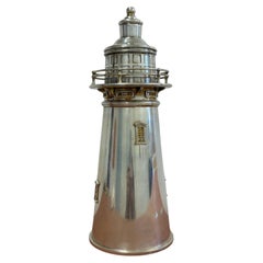 Antique Meridian International Silver Lighthouse Cocktail Shaker 1927