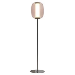 Lampada da terra media Meridiano con paralume in vetro rosa di FontanaArte