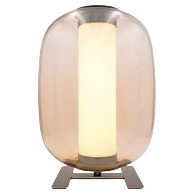 Meridiano Medium Table Lamp Light Pink Glass Shade by FontanaArte
