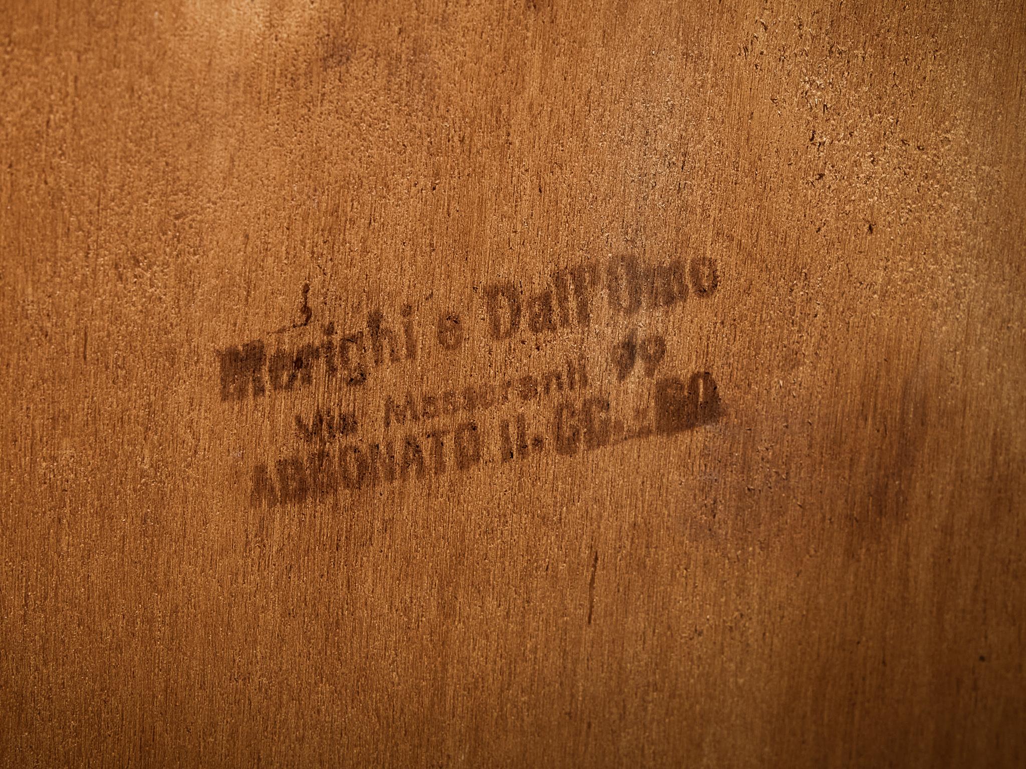 Merighi & Dall'Olmo Italienisches schwebendes Wand-Sideboard aus Teakholz 1950er Jahre im Angebot 6