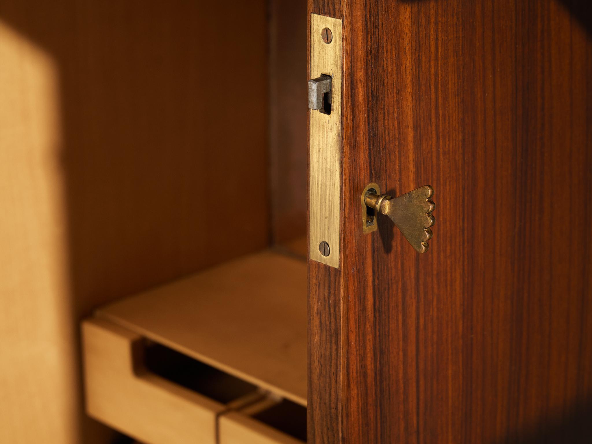 Merighi & Dall'Olmo Italienisches schwebendes Wand-Sideboard aus Teakholz 1950er Jahre im Angebot 2