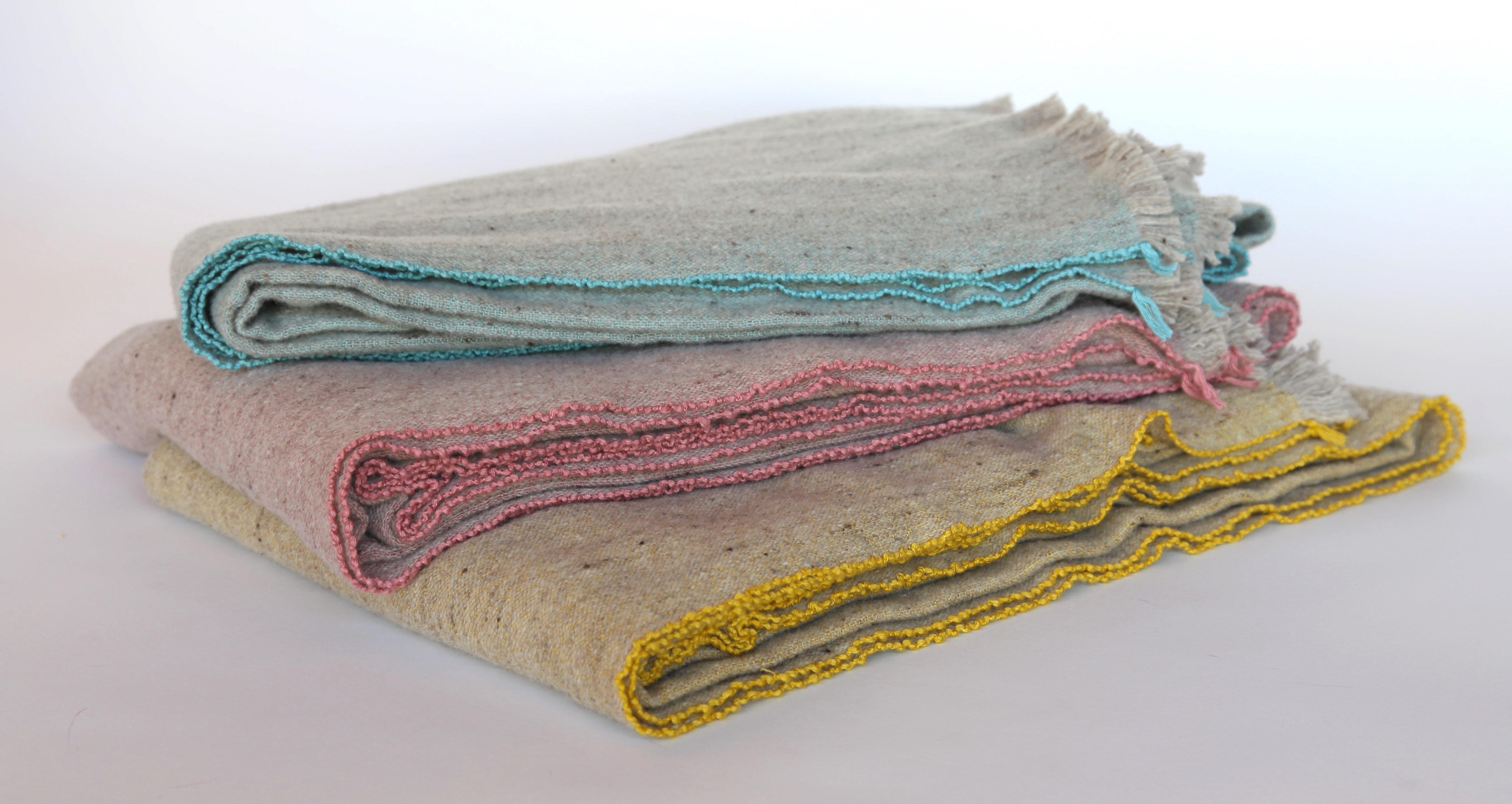 Merino Wool and Bamboo Blankets In New Condition For Sale In Los Angeles, CA