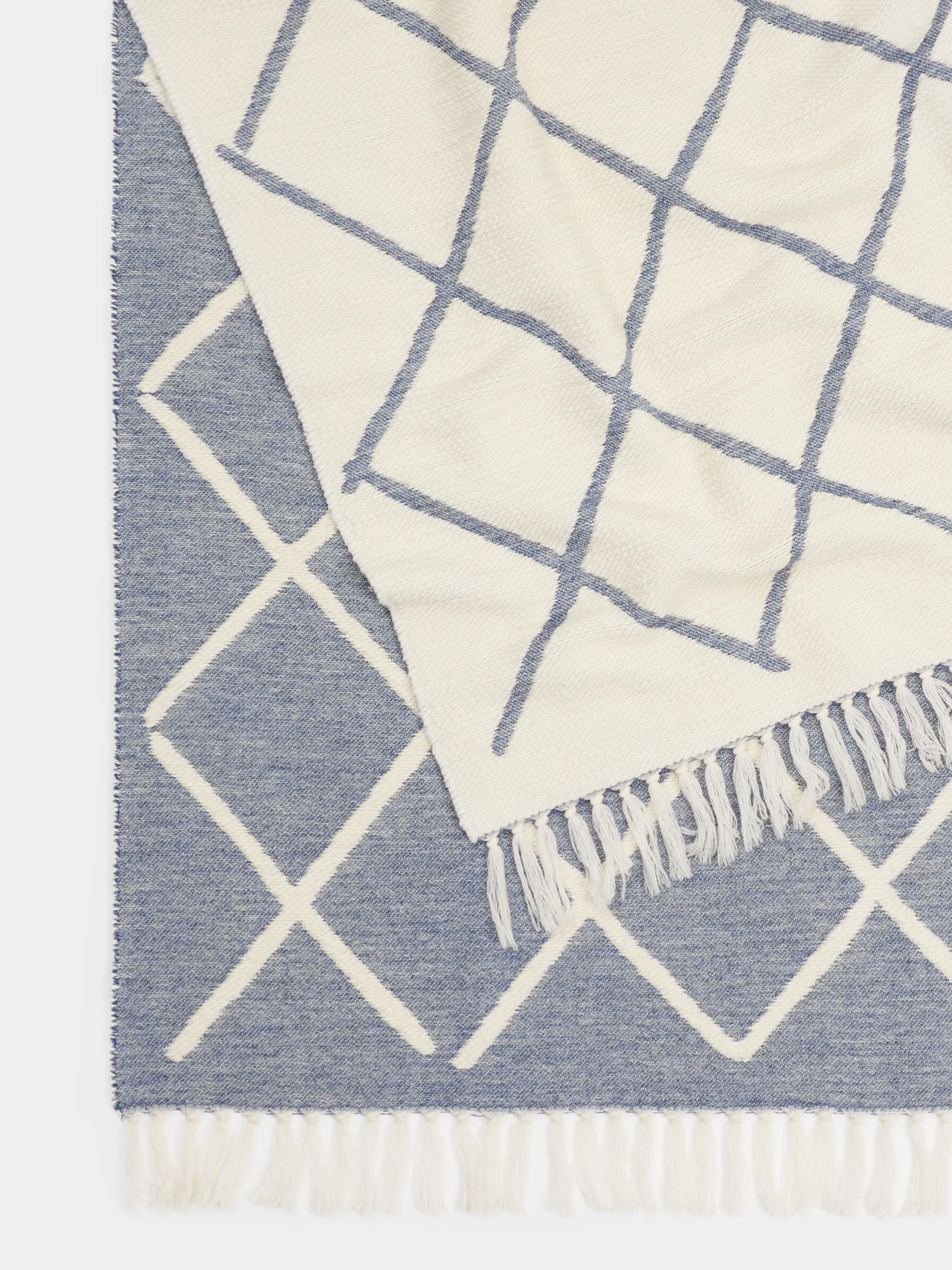 Italiano Telo in lana merino con frange annodate - Made in Italy in vendita