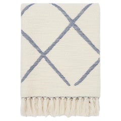 Merino Wool Throw with Knotted Fringes - Made in Italy