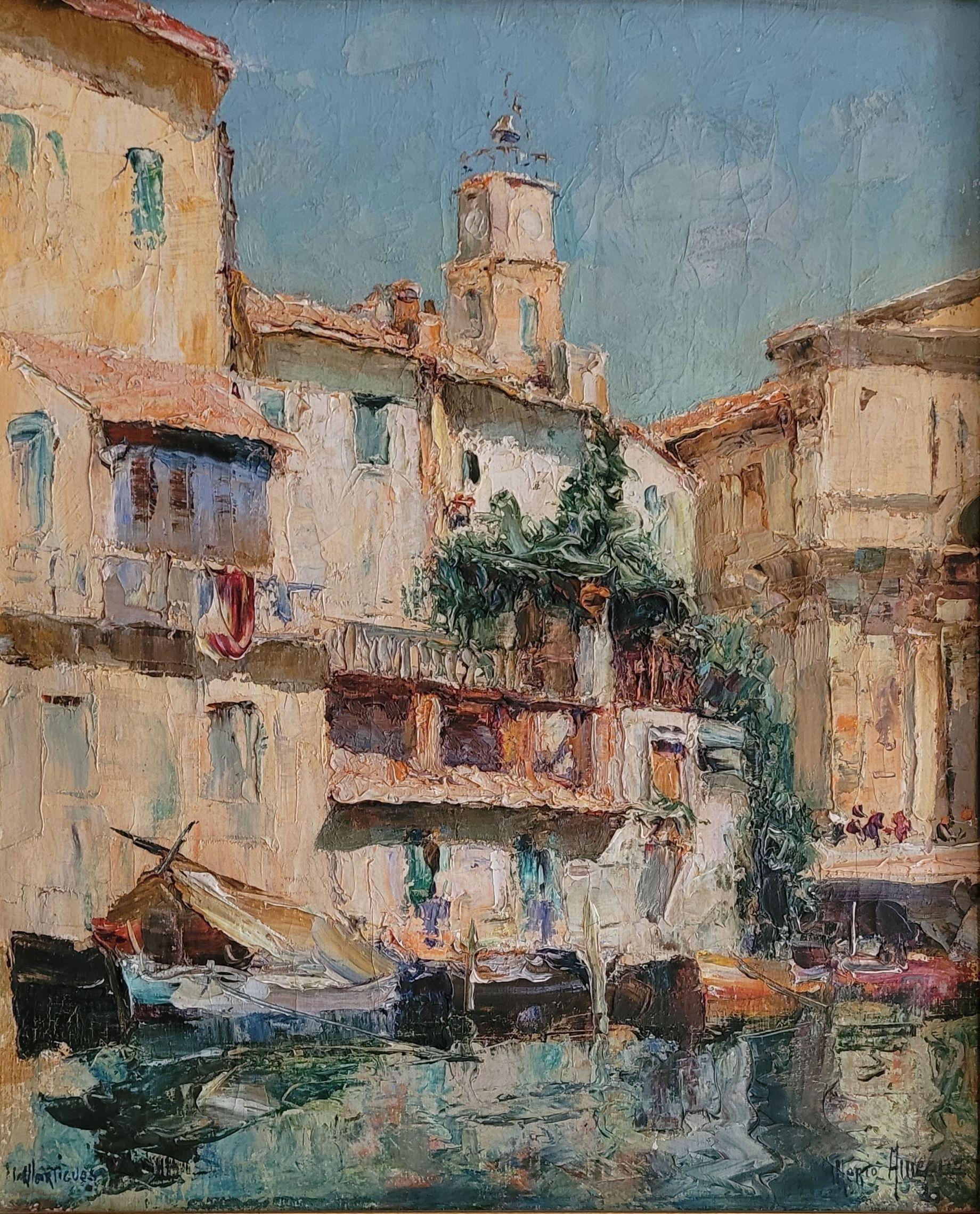 Martigues - Painting by Merio Ameglio