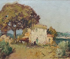 Martiques South of France Vintage Impressionist Signed Oil Painting