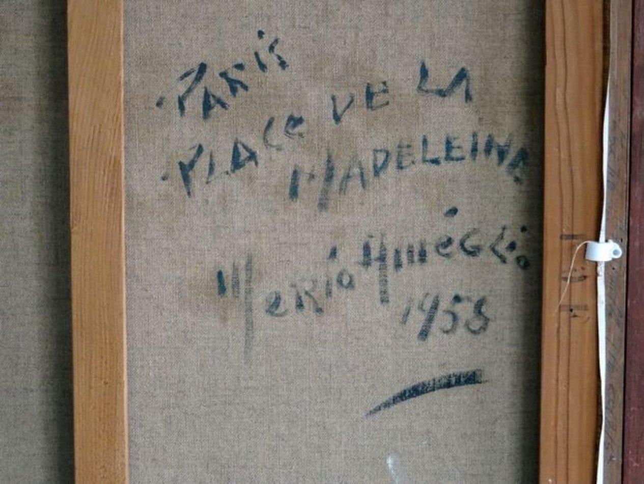 Paris, place de la Madeleine. 1955, Öl auf Leinwand, 46x55 cm im Angebot 1
