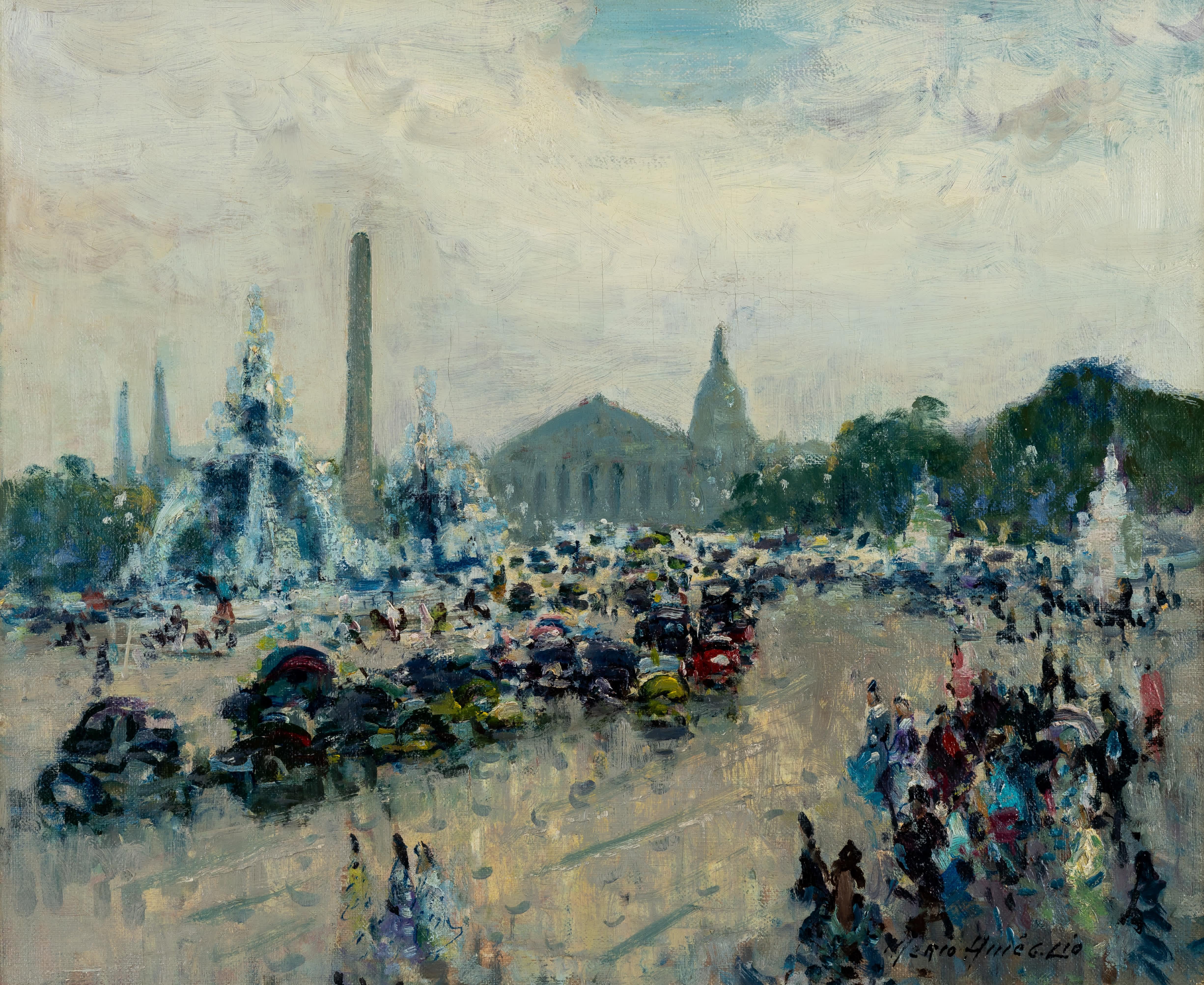 Plaza de la Concordia - Painting de Merio Ameglio