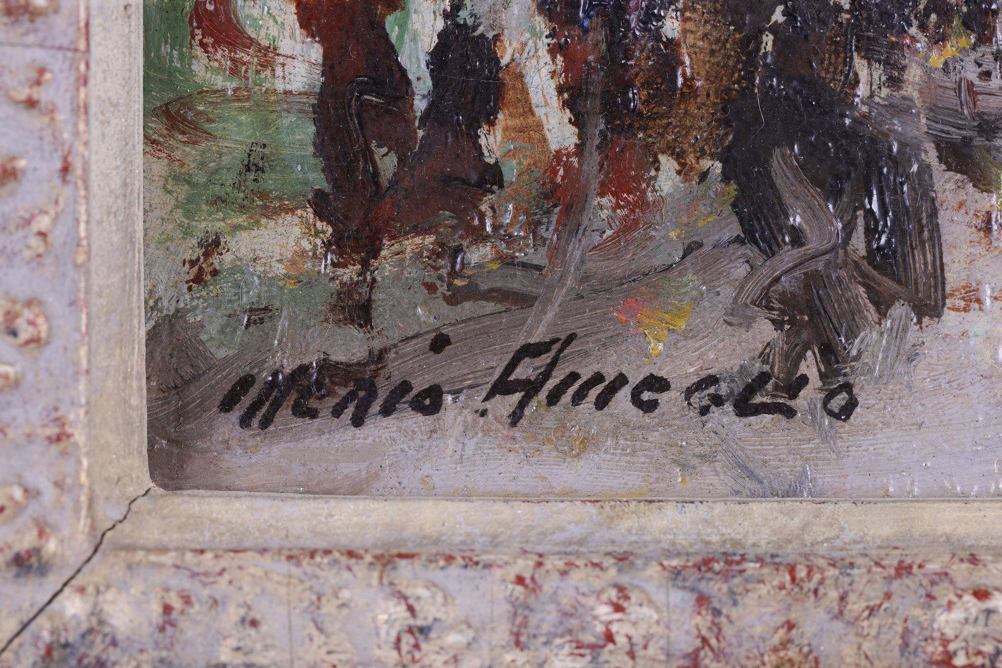 Place Des Abbesses, Paris - Impressionist Painting by Merio Ameglio