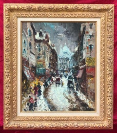 Postimpressionist Painting - Paris, Montmartre in Winter