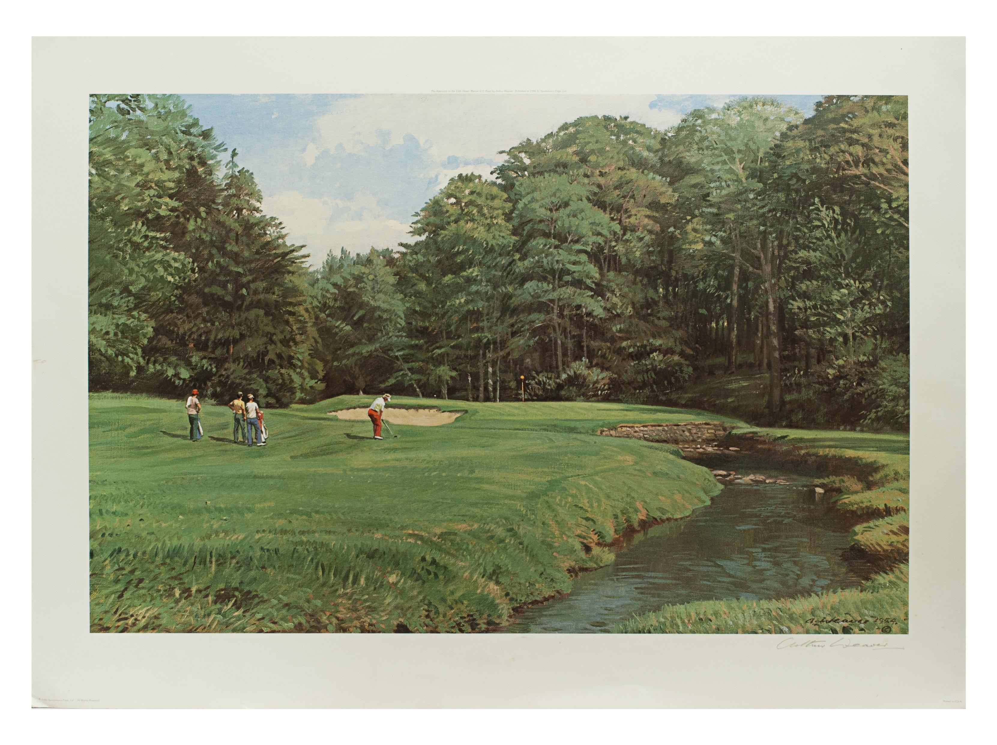 English Golf Art, Merion Golf Club, Golf Print, Arthur Weaver