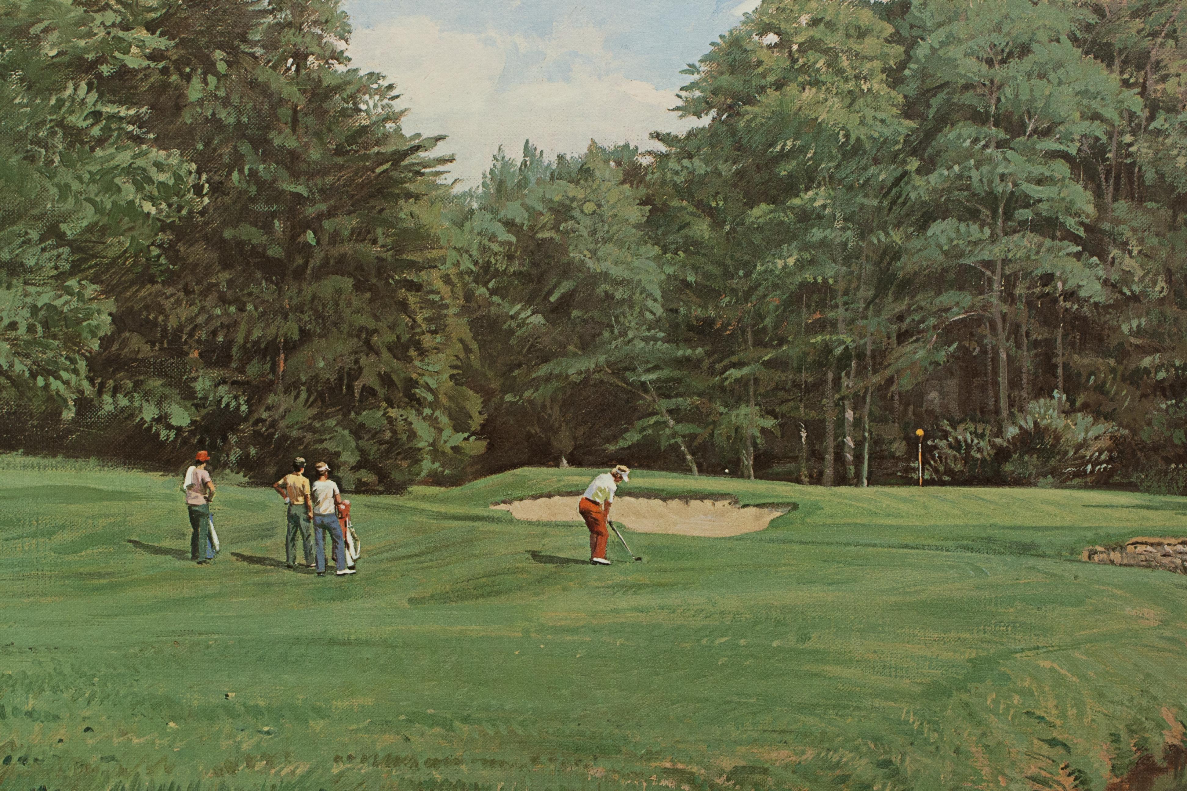 Golf Art, Merion Golf Club, Golf Print, Arthur Weaver In Good Condition In Oxfordshire, GB