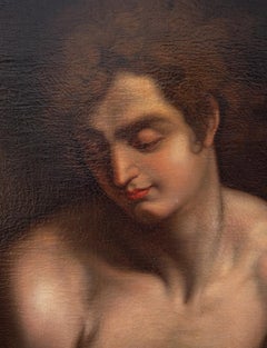 Enormous 1600's Italian Old Master Oil Painting St. John the Baptist Landscape