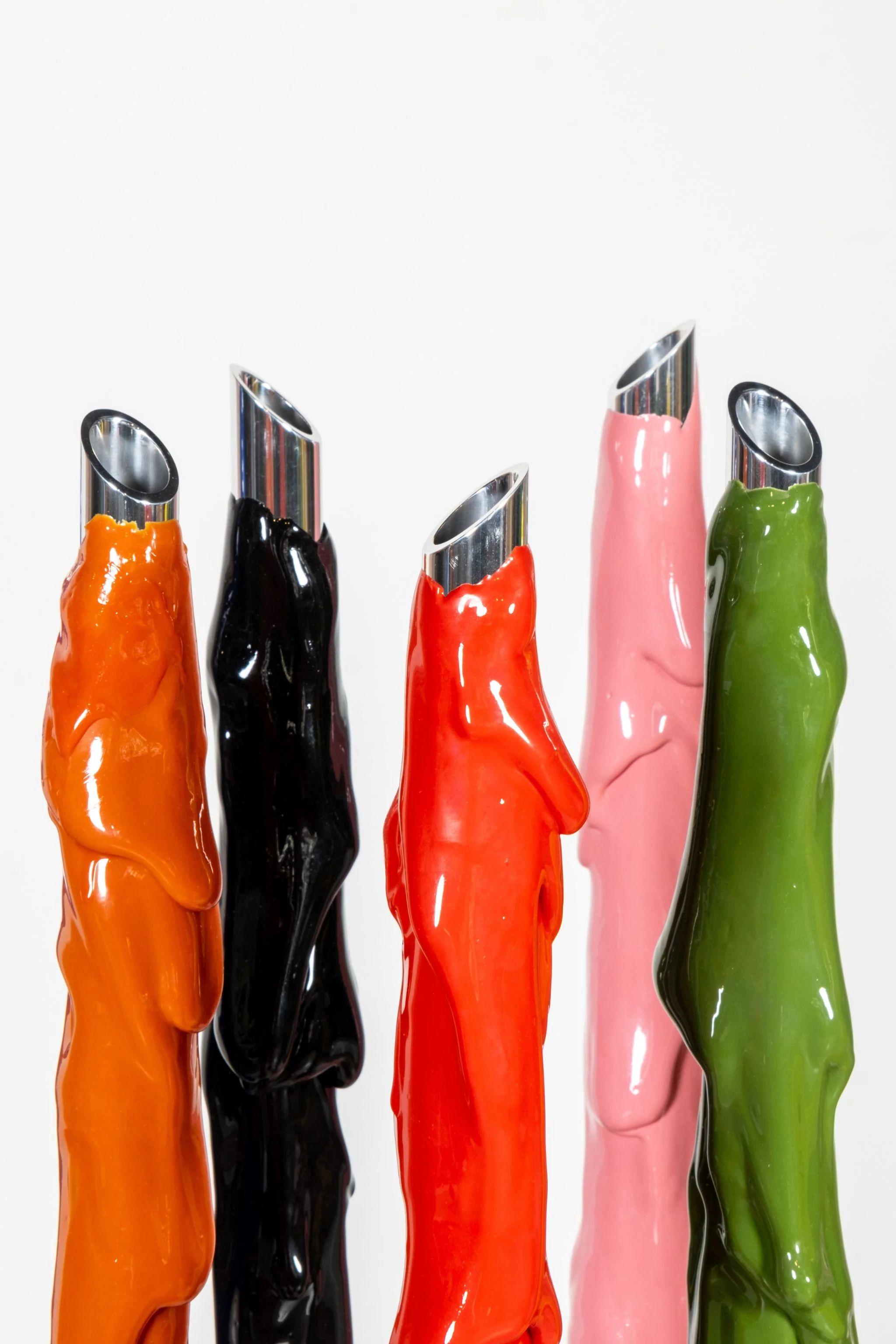italien Chandelier Meritalia / Rouge par Gaetano Pesce en vente