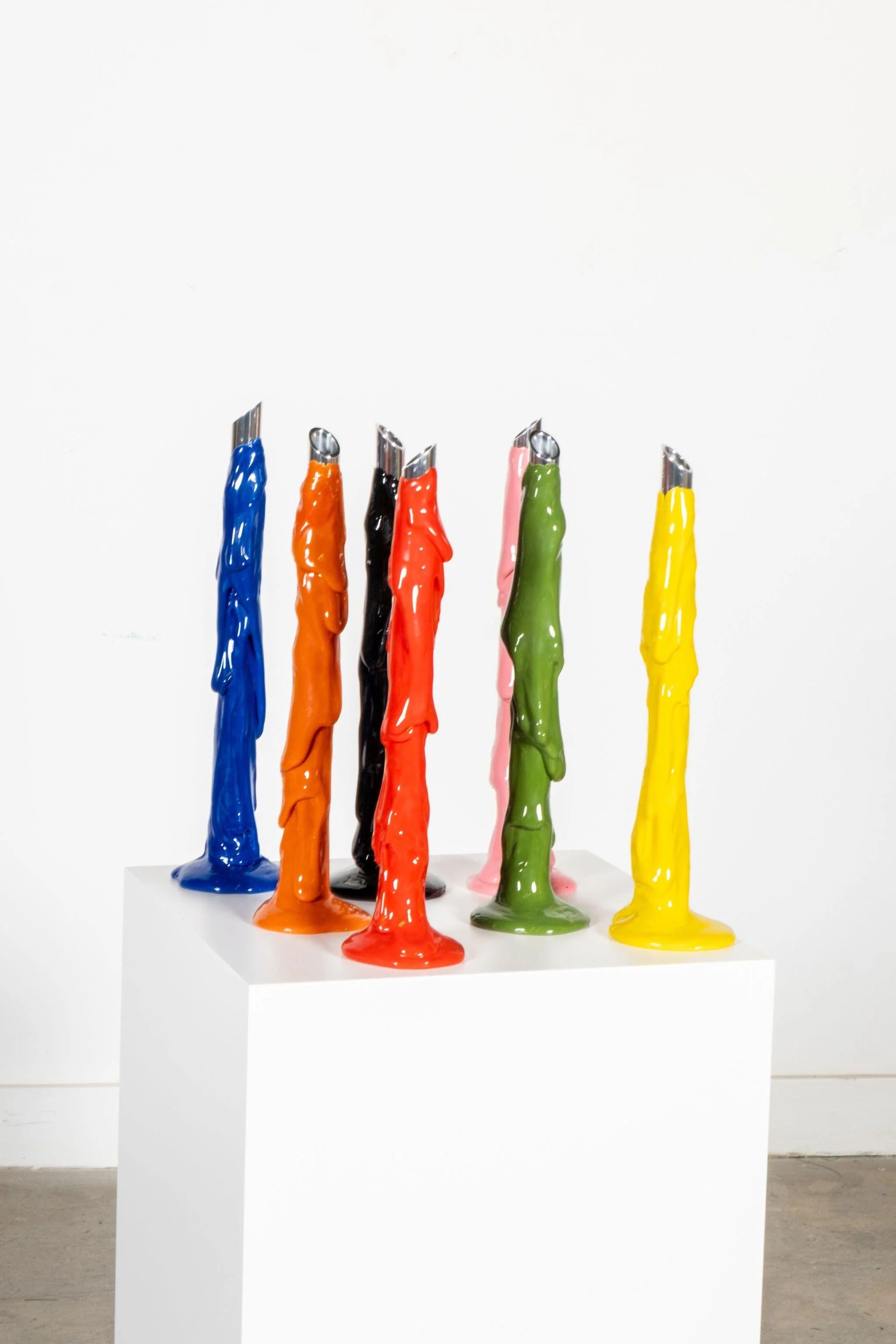 XXIe siècle et contemporain Chandelier Meritalia / Rouge par Gaetano Pesce en vente