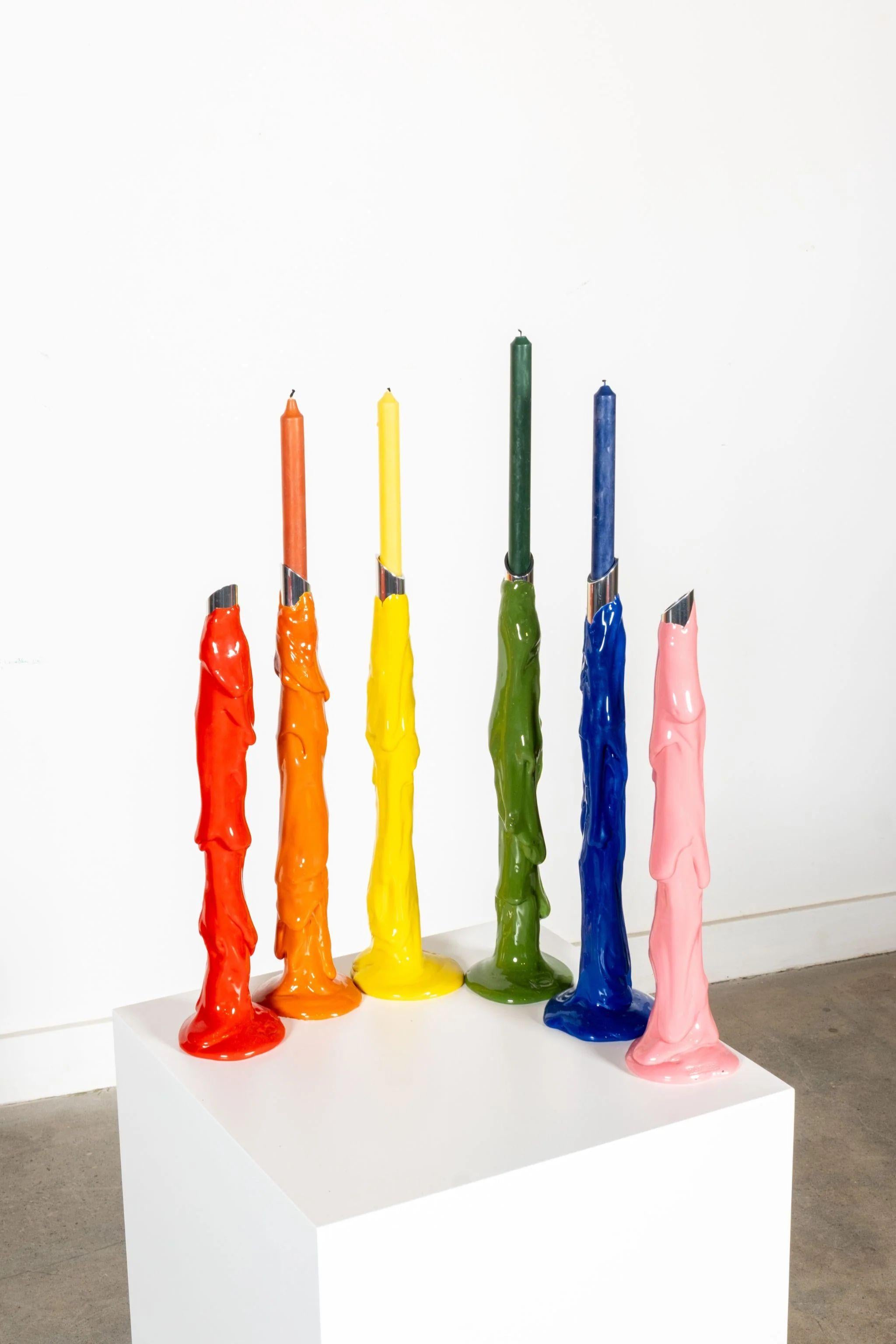 Chandelier Meritalia / Rouge par Gaetano Pesce en vente 2