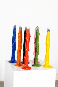 Chandelier Meritalia / Jaune par Gaetano Pesce