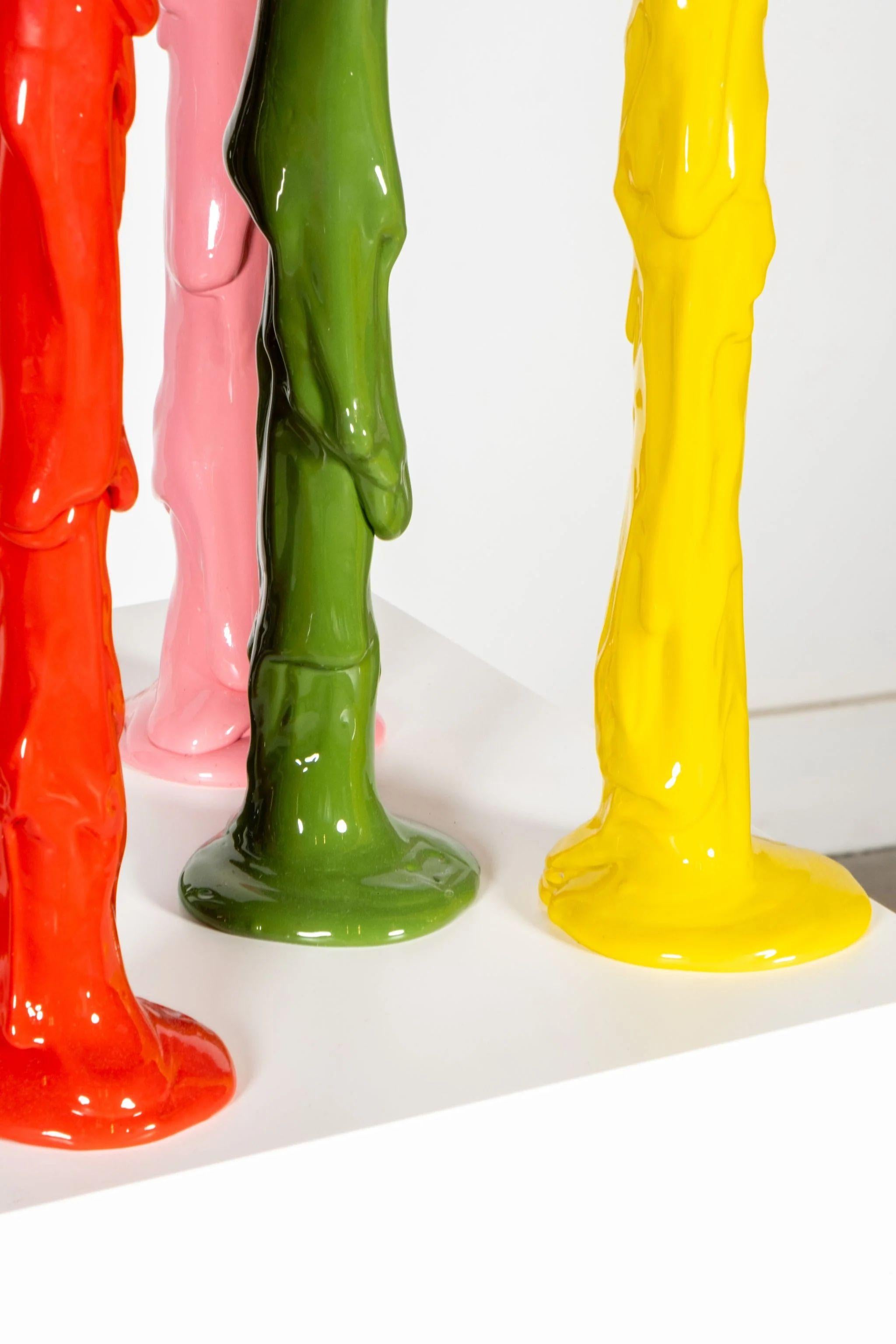 Postmoderno Candelabro Meritalia / Giallo di Gaetano Pesce in vendita