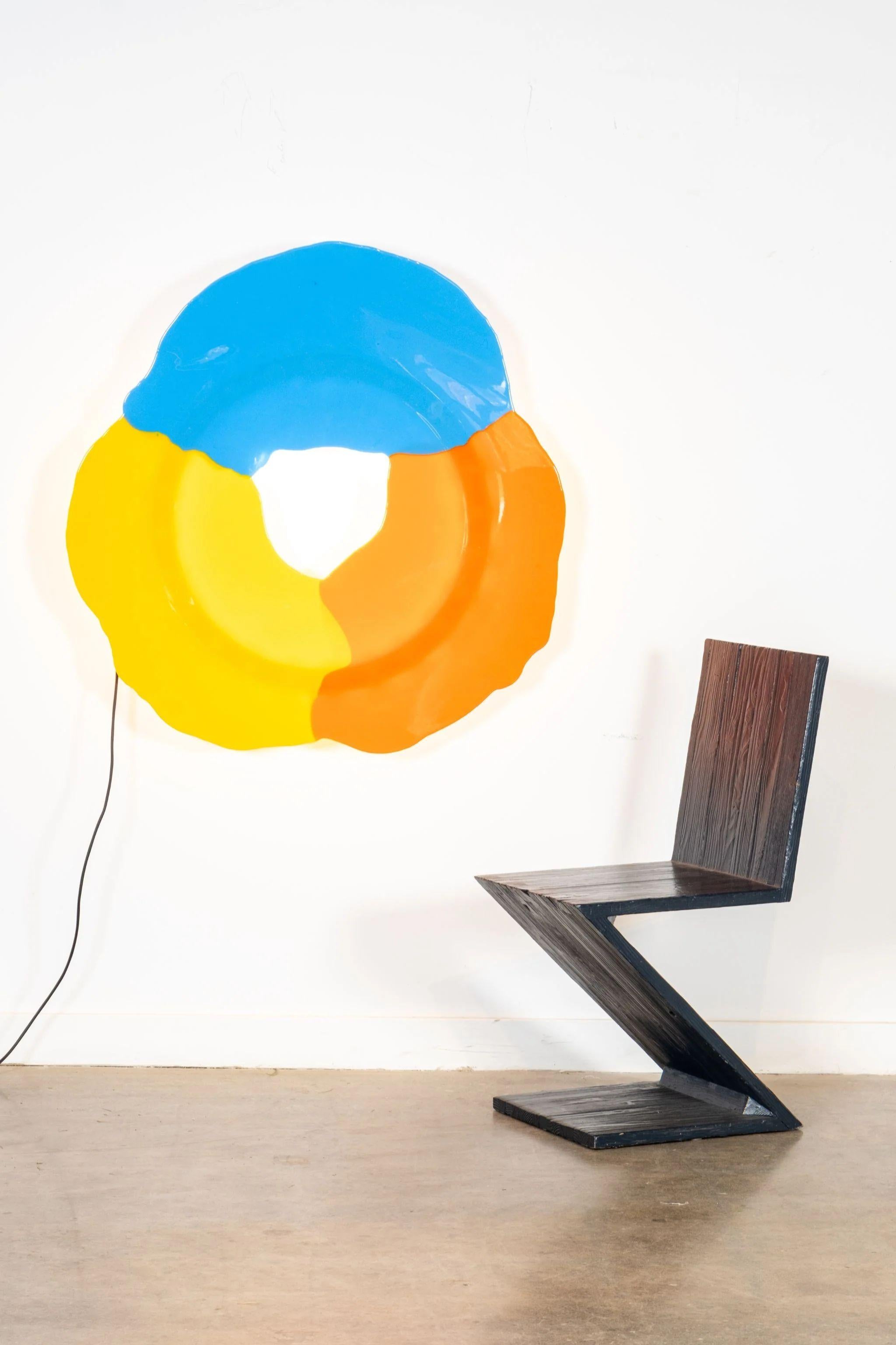 Italian Meritalia Cloud Lamp / Blue, Yellow and Orange by Gaetano Pesce For Sale